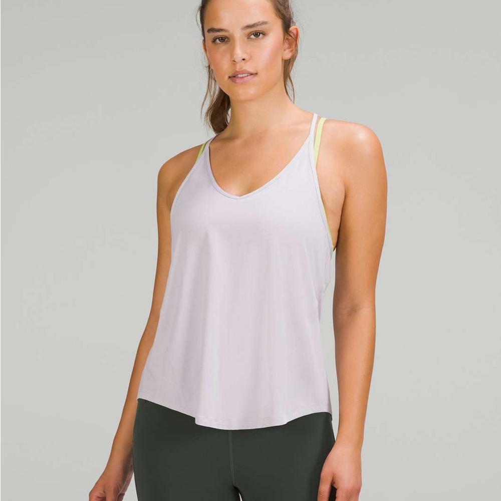 Lululemon Modal-Silk Yoga Tank Top faint lavender size 6